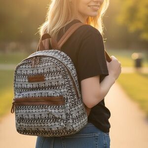 American Eagle Outfitters elephant print mini backpack